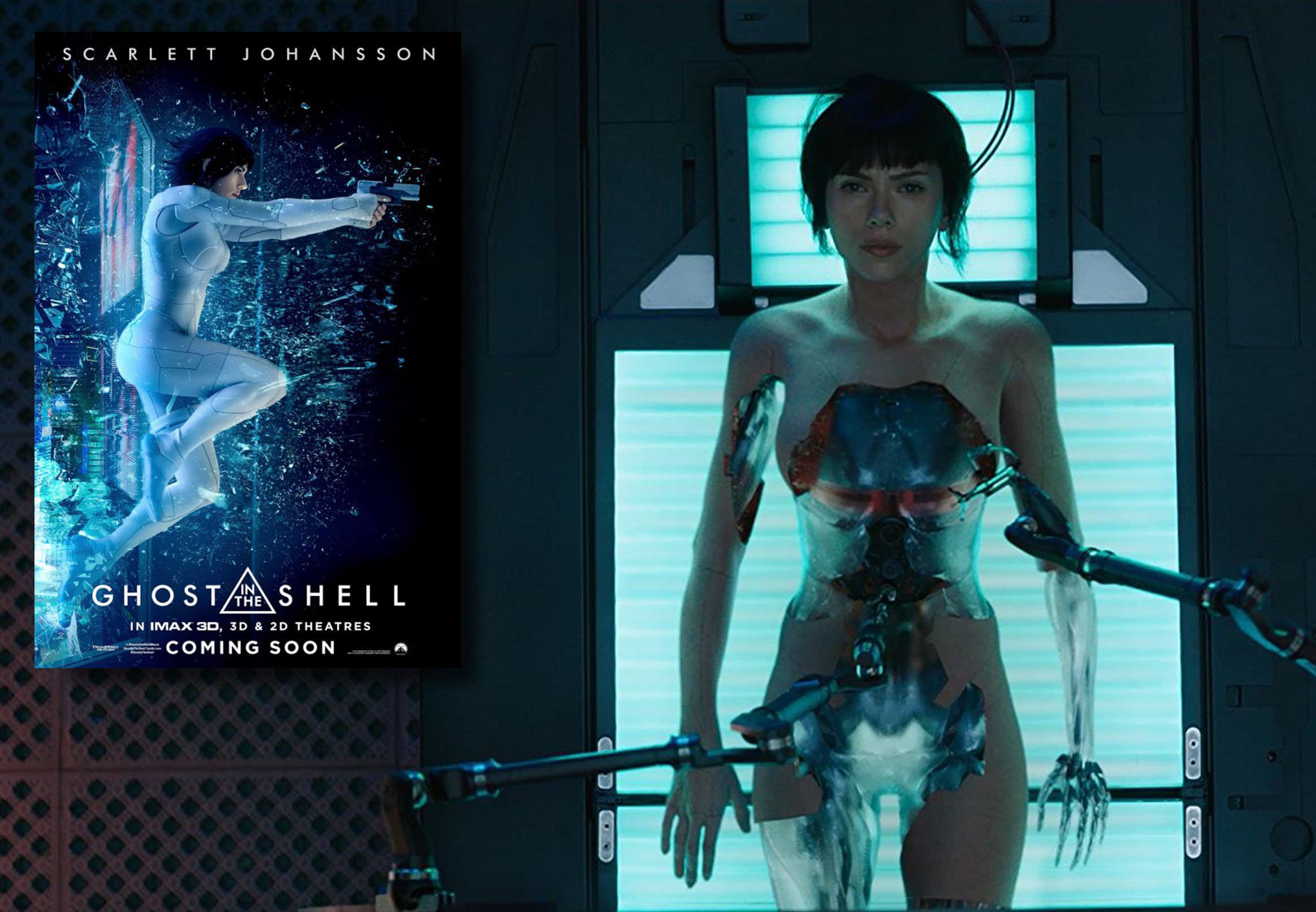 سكارليت جوهانسون بمشهد من Ghost in the Shell