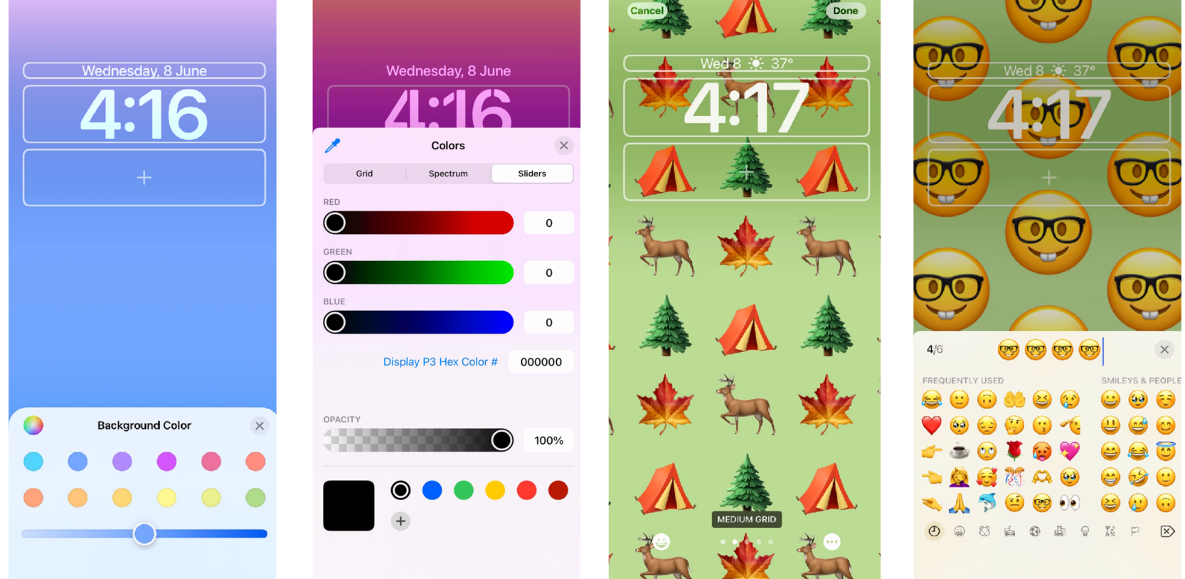 استعراض التخصيصات المتاحة لشاشات القفل في تحديث iOS 16