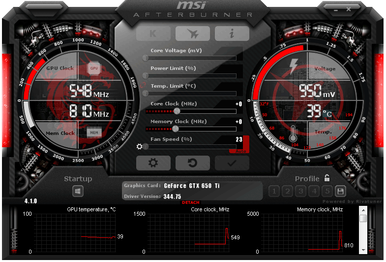 برنامج MSI Afterburner, ويندوز