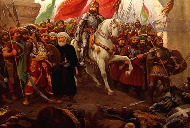 صورة لسلطان عثماني في إحدى غزواته