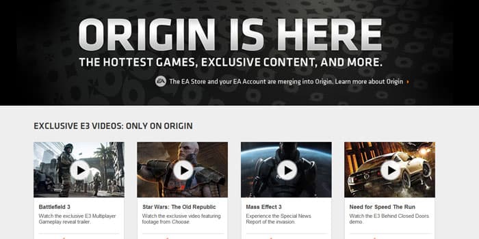 متجر الألعاب - Origin