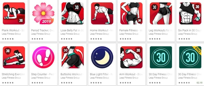 تطبيقات Leap Fitness Workout