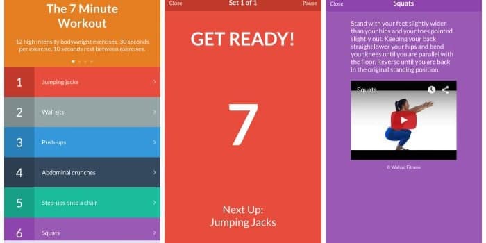 تطبيق7 minutes workout - تطبيقات تطوير الذات