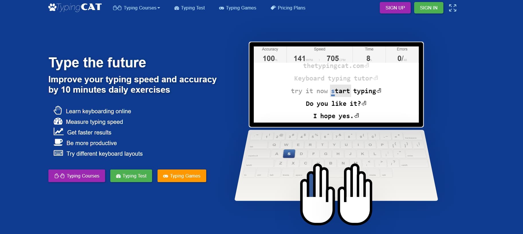 موقع The Typing Cat