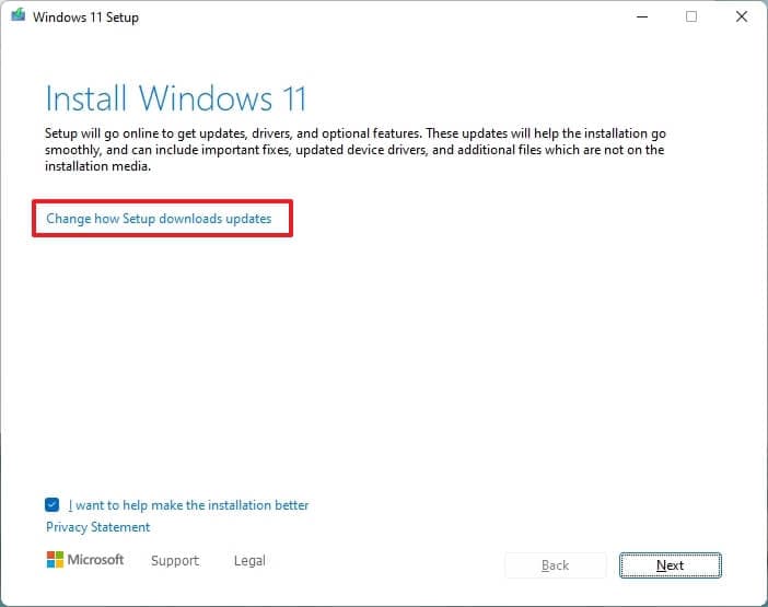 Change how Windows Setup downloads updates