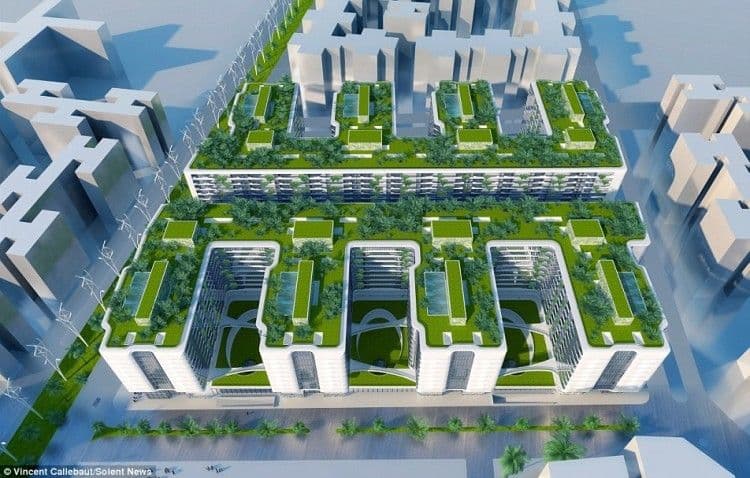 تصميم عصري لمجمع سكني ملياري صديق للبيئة متكامل في مصر!!5