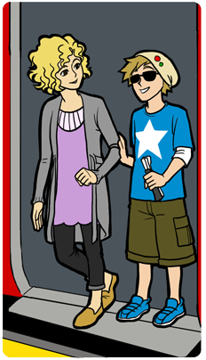 أثناء مرافقتك لفاقد البصر في الحافلة أو القطار