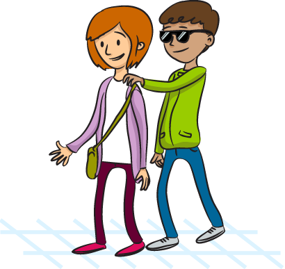 الطريقة الأولى للمرور من المساحات والممرات الضيقة أو من خلال الأبواب