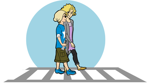 لا تسير بخُطى سريعة عند توجيه شخص ما فاقد البصر