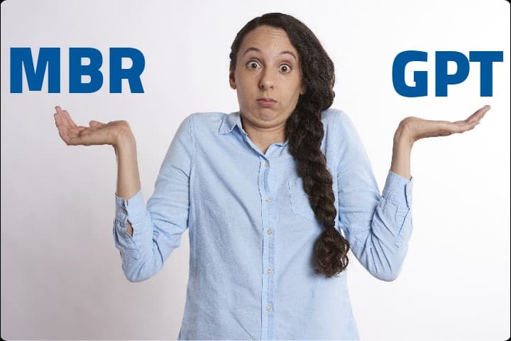أنظمة إدارة الأقراص MBR أو GPT