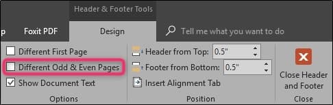 ترقيم الصفحات في الوورد