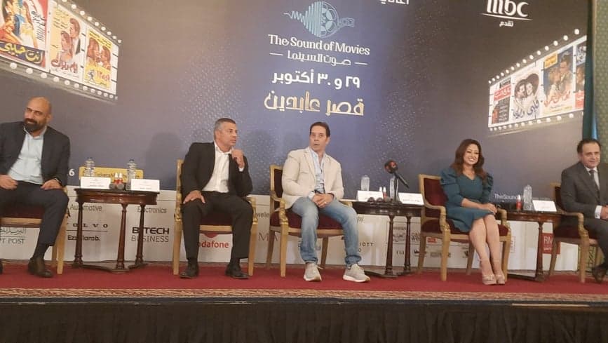 المايسترو ناير ناجي، والفنانة ريهام عبد الحكيم، والفنان مدحت صالح، وأحمد عبيد الرئيس التنفيذي لشركة “RMC”، عماد الصليبي مدير الفعاليات بمجموعة ”MBC"